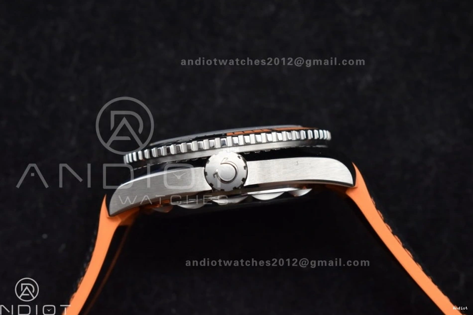 43.5mm 1:1 A8900 V2 Ocean on Super Bezel Edition Nylon Orange Strap Black SS Planet VSF Best Clone Black Dial 1223